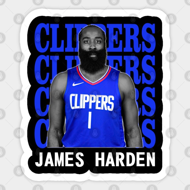 Los Angeles Clippers James Harden 1 Sticker by Thejockandnerd